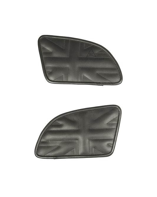 Leather Tank Pad for Royal Enfield Continental GT 650 Union Jack Black Stitch