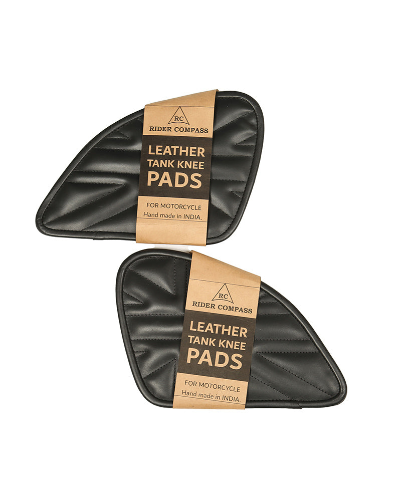 Leather Tank Pad for Royal Enfield Himalayan Diamond Black Stitch
