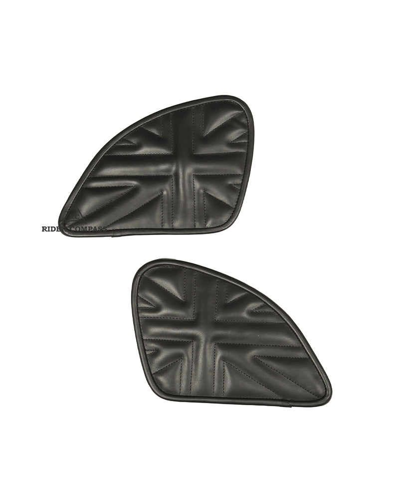 Leather Tank Pad for Royal Enfield Himalayan Diamond Black Stitch
