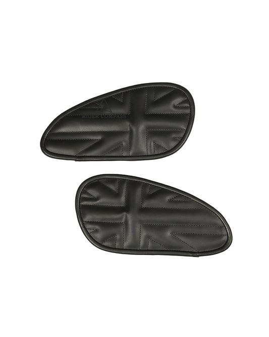 Leather Tank Pad for Royal Enfield Interceptor Black Stitch Union Jack