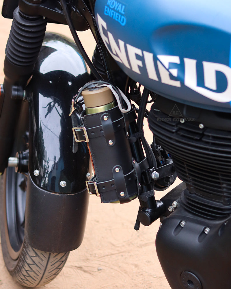 Universal Leather Bottle holder Rider Compass For bikes