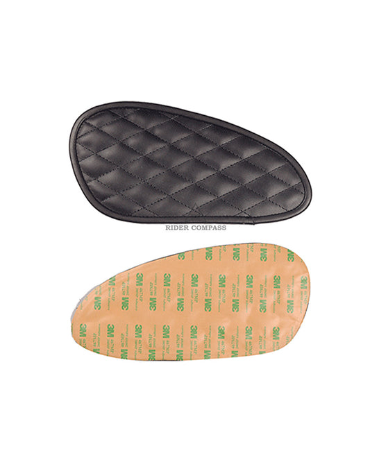 “royal enfield interceptor gt 650 black stitich black leather tank pad