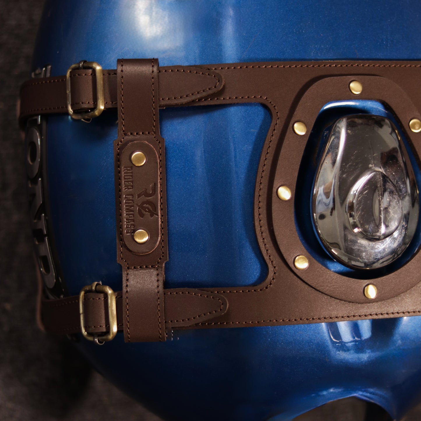 Leather Cross Tank Strap H'ness/CB350/CB350 RS