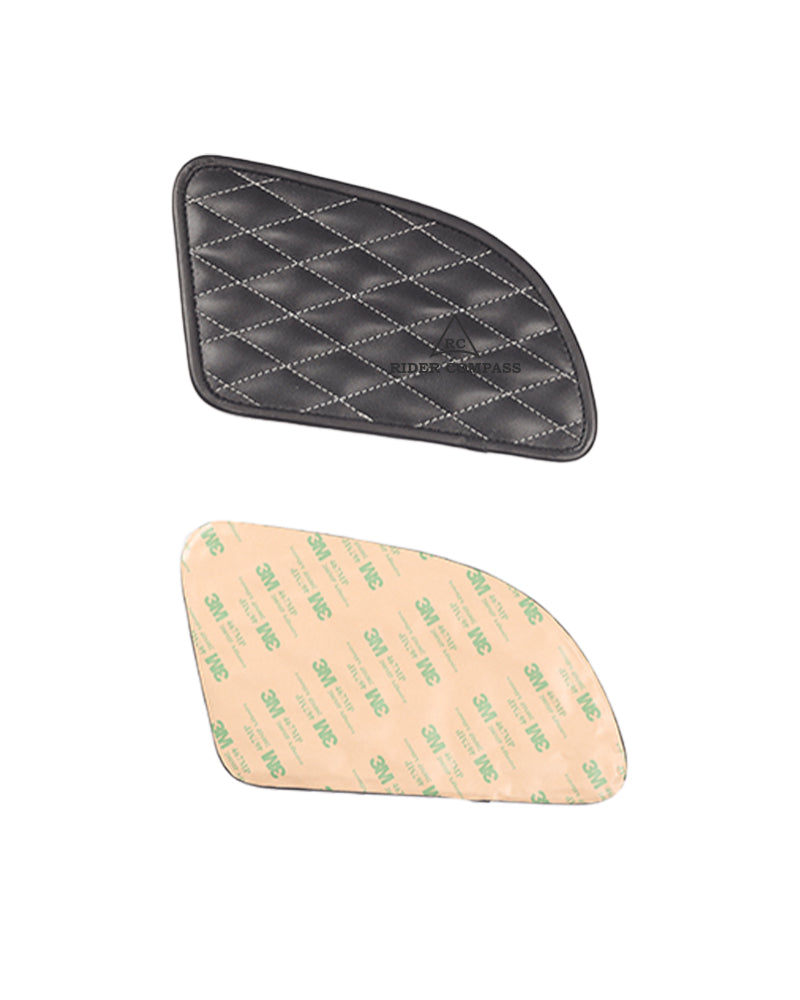 CONTINENTAL GT-650 TANK PAD, DIAMOND STITCHED - WHITE THREAD