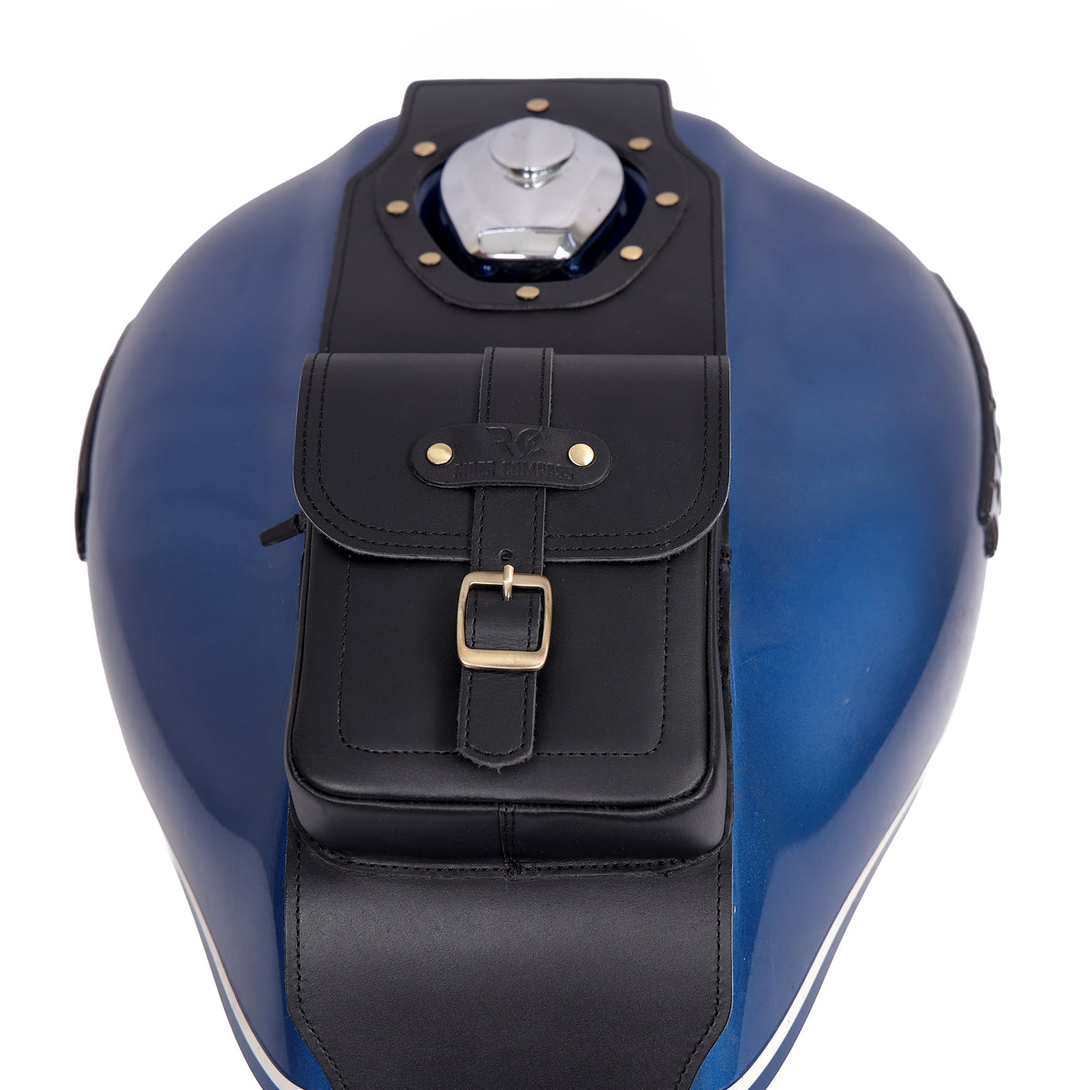 Shop handcrafted real leather motorcycle tank bags with secure zipper pouches, quick-access magnetic buttons, and anti-scratch lining. Available in black and brown with free care kits.