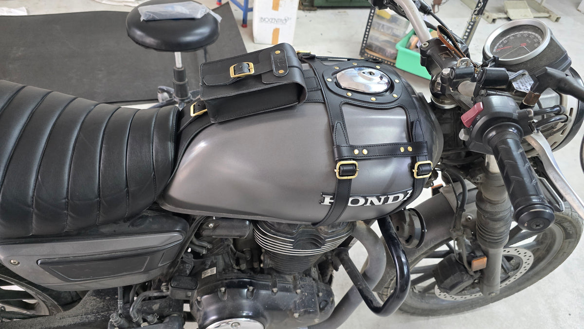 Leather 4 Way Tank Strap - Honda