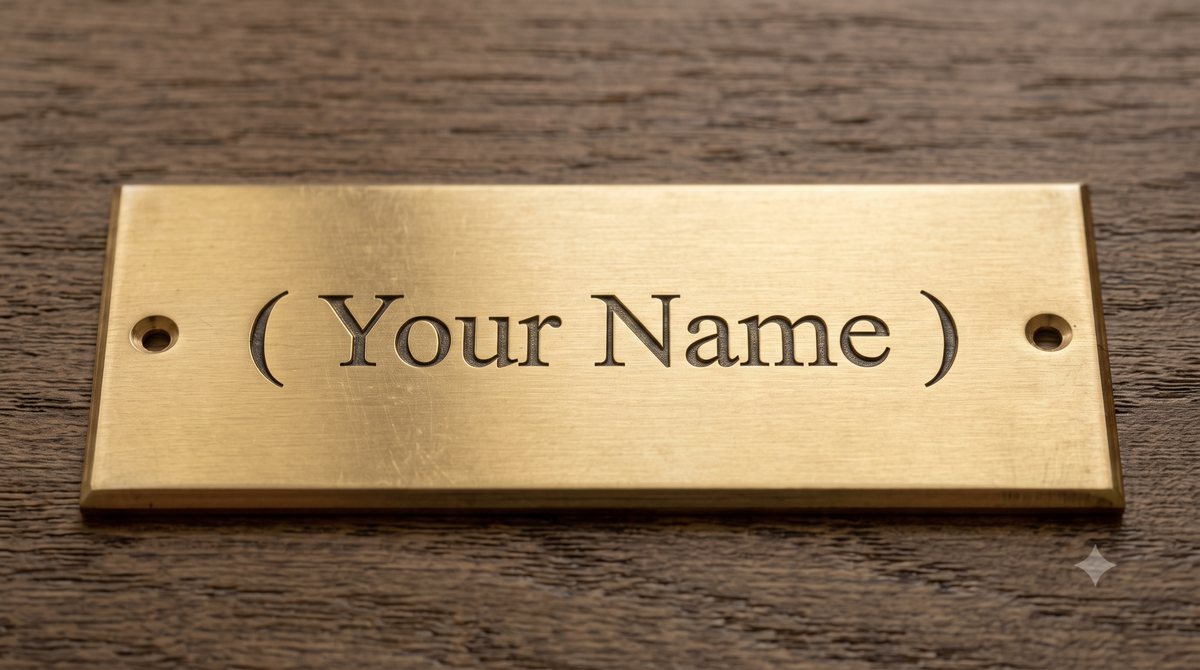 Custom Brass Name Plate