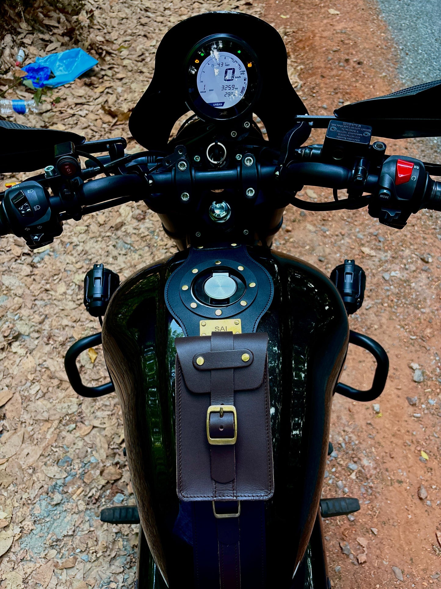 Leather Tank Strap - TVS Rohnin