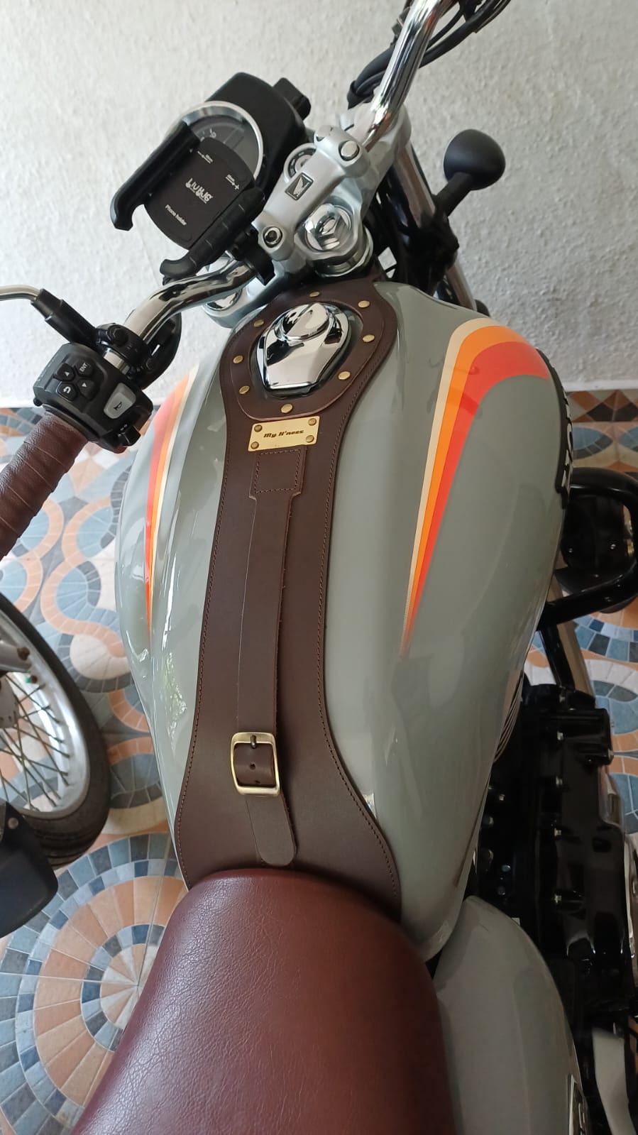 Leather Tank Strap - Honda