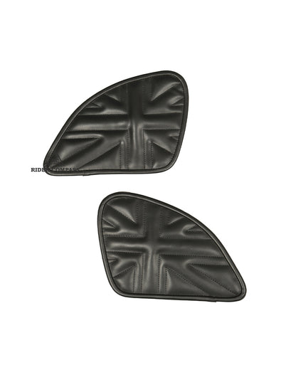 Leather Tank Pad for Royal Enfield Himalayan Diamond Black Stitch