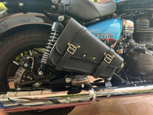 Royal Enfield meteor 350 Leather Bag photo review